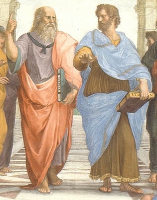 Platon y Aristóteles.