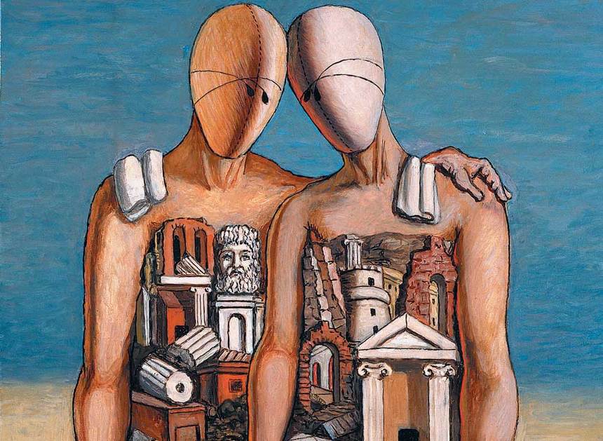 Giorgio de Chirico, The Archaeologists (detail), 1968.