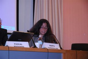 Marta Tordesillas, en el momento de su intervención Marta Tordesillas, en el momento de su intervención