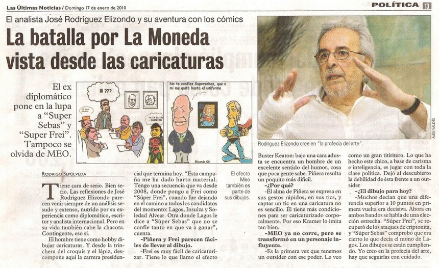 Caricaturas de la batalla por La Moneda