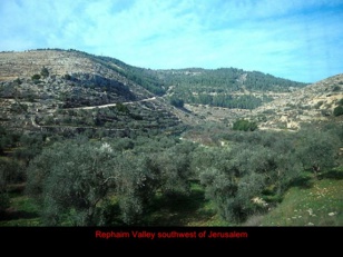 Valle de REphaim. Fotografía tomada de https://image.slidesharecdn.com/jerusalemregion-110828190637-phpapp01/95/jerusalem-region-78-728.jpg?cb=1314559003