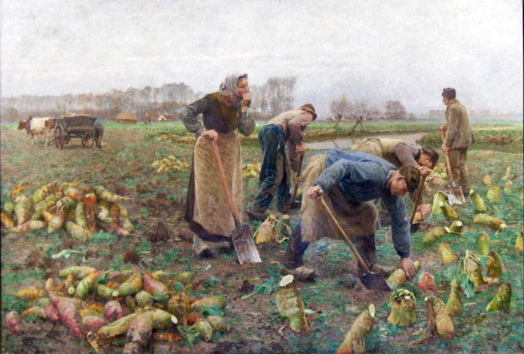 Recogida de la cosecha. Emile Claus. Wikipedia.com