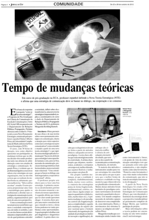 Tiempo de mudanzas teóricas Tiempo de mudanzas teóricas