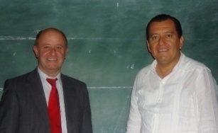 El nuevo rector Javier Saldaña Almazán (Dcha) con el Dr. Francisco Aguadero El nuevo rector Javier Saldaña Almazán (Dcha) con el Dr. Francisco Aguadero