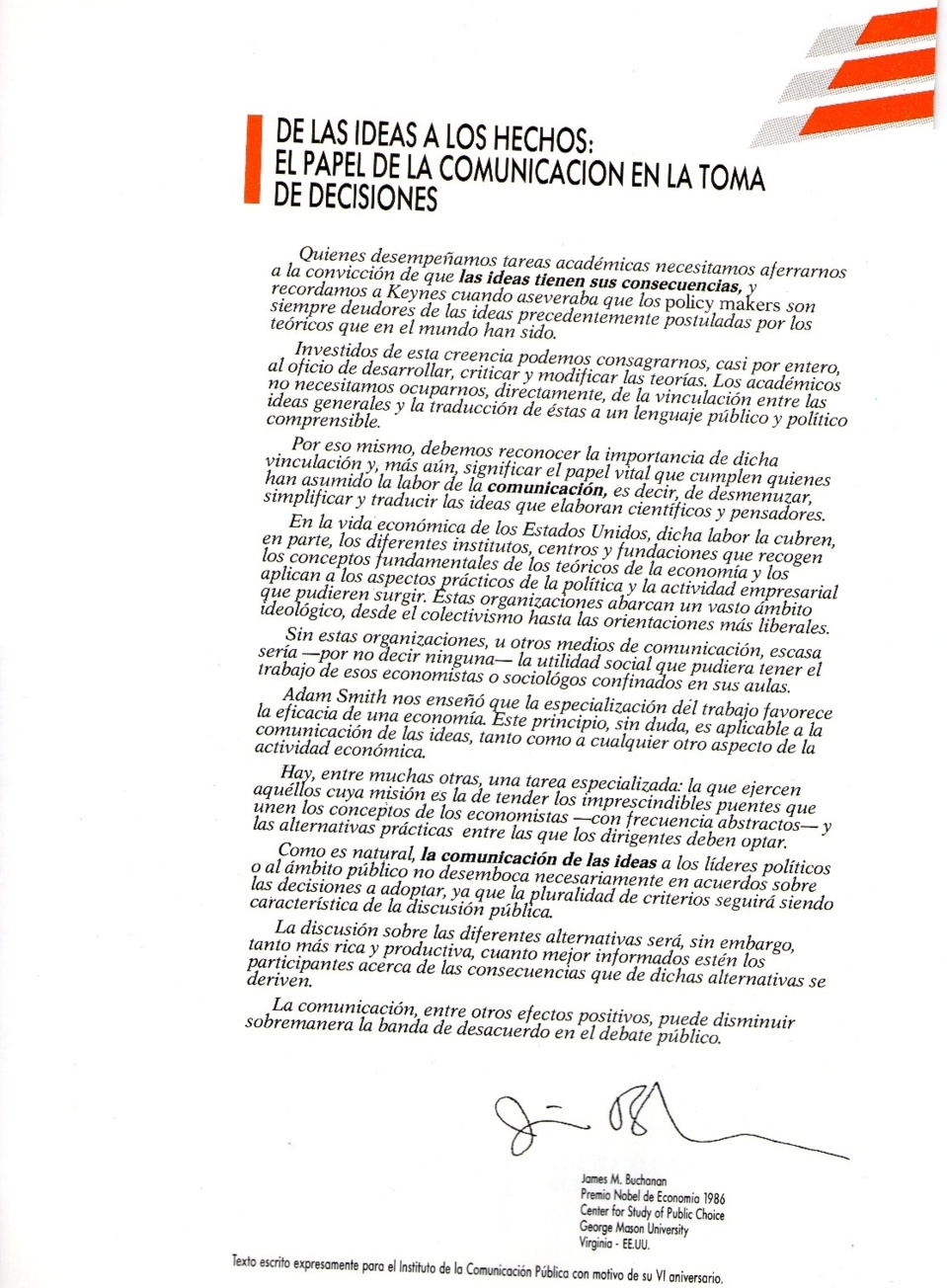 El Adiós a James Buchanan El Adiós a James Buchanan