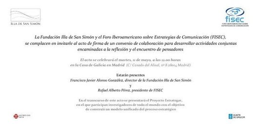 Firma del convenio entre FISEC y la Fundación Illa de San Simón