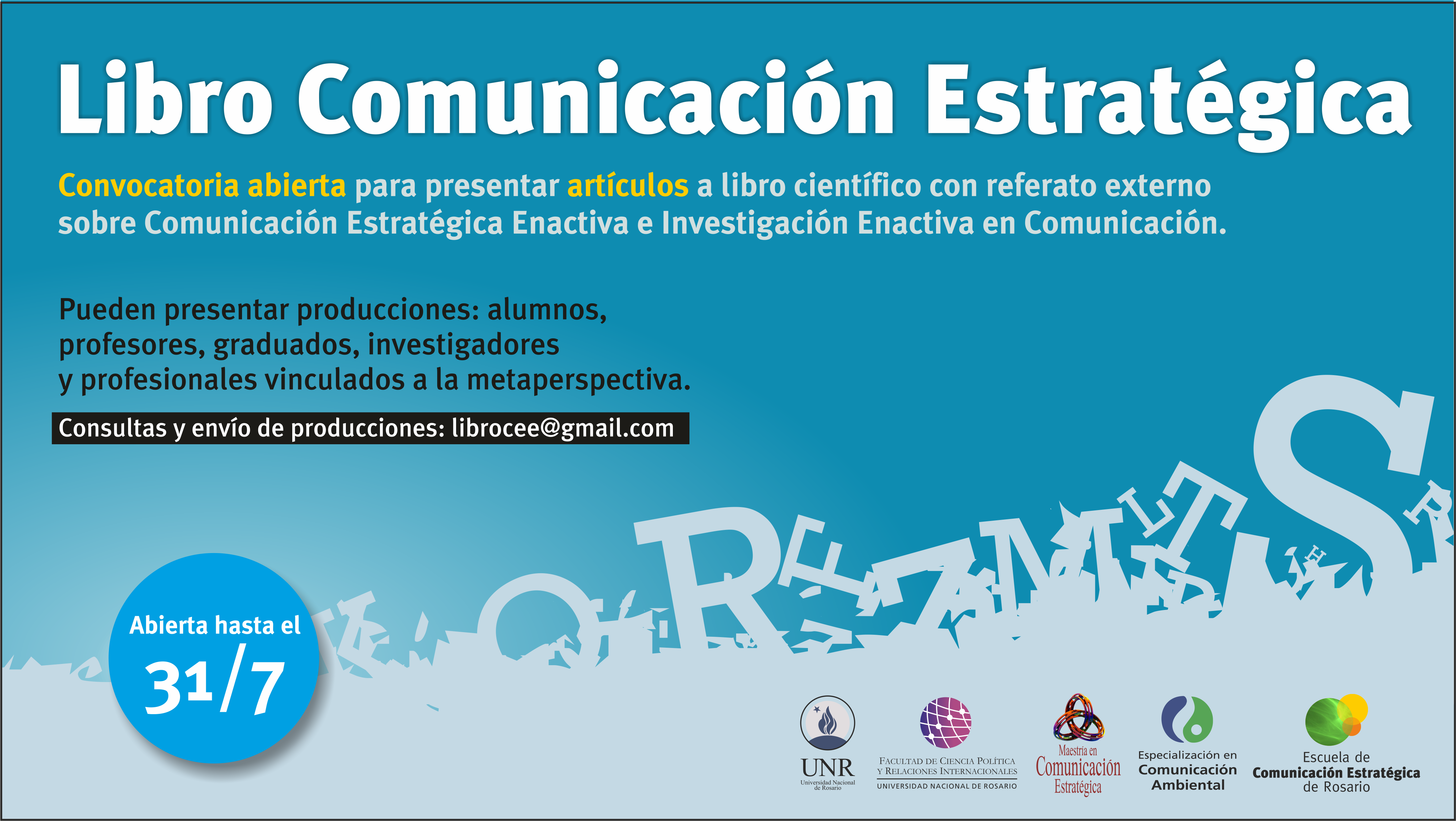 Convocatoria abierta para publicar en libro académico Convocatoria abierta para publicar en libro académico