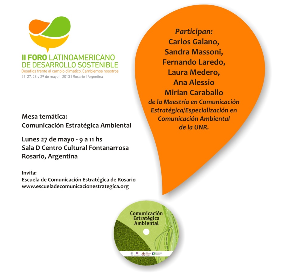 Mesa temática: Comunicación estratégica ambiental Mesa temática: Comunicación estratégica ambiental