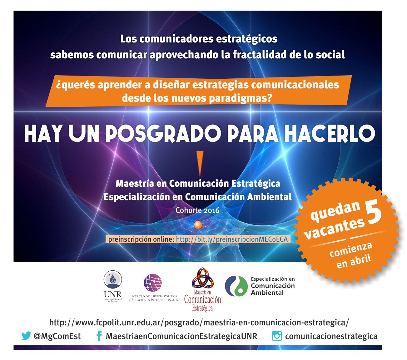 Maestría en Comunicación Estratégica en la UNR Maestría en Comunicación Estratégica en la UNR