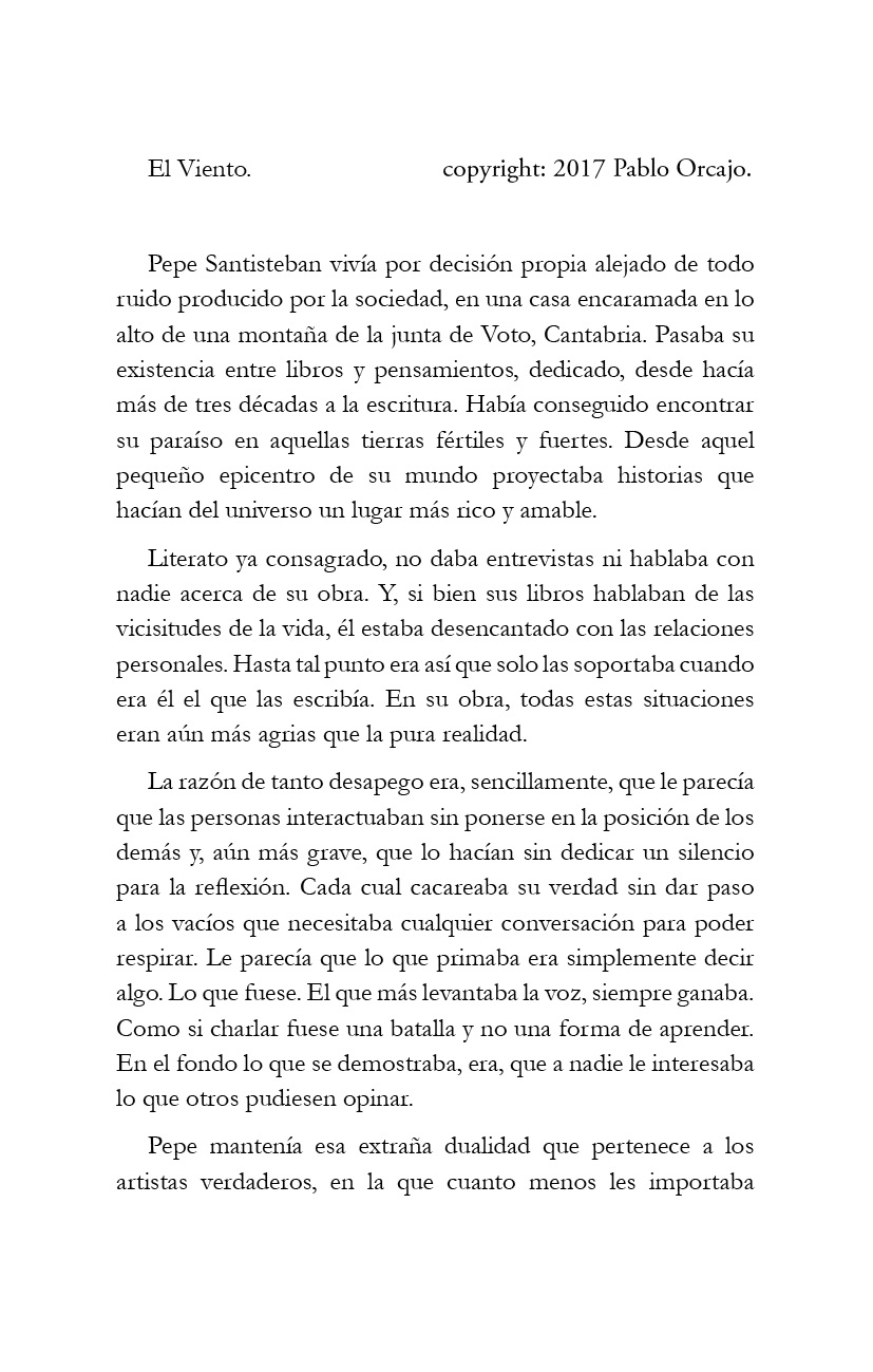 El viento. El primero de los relatos