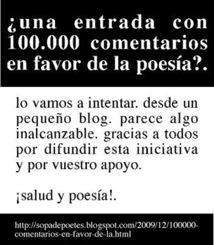 100.000 comentarios a favor de la poesía