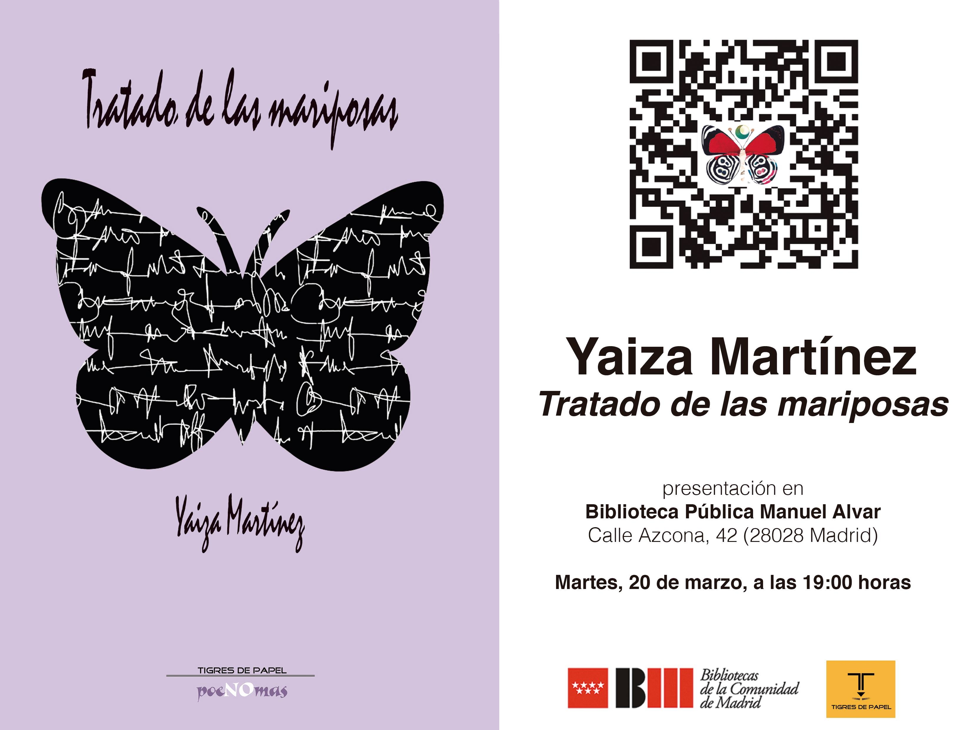 Presentación del poemario "Tratado de las mariposas", de Yaiza Martínez, en Madrid Presentación del poemario "Tratado de las mariposas", de Yaiza Martínez, en Madrid