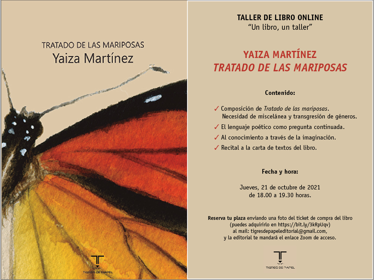 Taller de libro sobre "Tratado de las mariposas", de Yaiza Martínez 