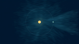 El cohete sonda DXL, atravesando el cono de helio de la estela del Sol. (No está a escala). Imagen: Lisa Poje. Fuente: NASA.