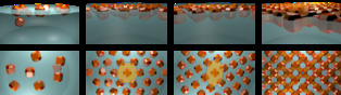 Formación del 'supercristal': los nanocristales parecen formar una estructura hexagonal en la superficie del agua (el refrigerante), cuando se evapora el fluido oleaginoso. Fuente: Universidad de Utrecht.