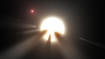 Visión artística de una estrella oscurecida por un cometa hecho añicos. Fuente: NASA/JPL-Caltech. Visión artística de una estrella oscurecida por un cometa hecho añicos. Fuente: NASA/JPL-Caltech.