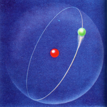 Ilustración del átomo de hidrógeno. Imagen: Ludie Cochrane. Fuente: UCM. Ilustración del átomo de hidrógeno. Imagen: Ludie Cochrane. Fuente: UCM.