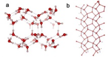 Estructura cristalina del Hielo XVII. Imagen: CNR. Estructura cristalina del Hielo XVII. Imagen: CNR.