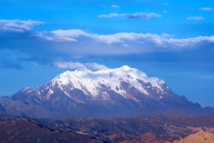 Montaña del Illimani, La Paz, Bolivia, vista desde la cuidad de El Alto. Foto: Hernan Payrumani