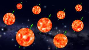 Representación del alineamiento de estrellas en el momento de su nacimiento. Imagen: Enrico Corsar Representación del alineamiento de estrellas en el momento de su nacimiento. Imagen: Enrico Corsar