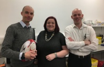 Los investigadores Paul Cotter, Orla O'Sullivan, WileyBarton. Foto: Teagasc Los investigadores Paul Cotter, Orla O'Sullivan, WileyBarton. Foto: Teagasc