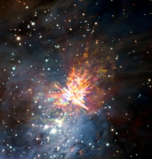 OMC, Orion Molecular Cloud, a 1.400 años luz. ESO