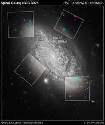 Foto del Telescopio Espacial Hubble de la galaxia espiral NGC 3021. Fuente: HUBBLESITE.