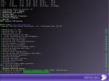 Típica pantalla de arranque en un sistema Linux