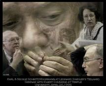 Cartel del seminario sobre Teilhard de Chardin en el que participó Schmitz-Moormann en 1996. Cartel del seminario sobre Teilhard de Chardin en el que participó Schmitz-Moormann en 1996.