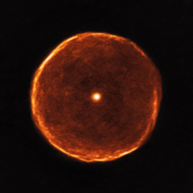 La imagen de la estrella U Antliae. Credit: ALMA (ESO/NAOJ/NRAO)/F. Kerschbaum