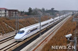 Un tren de alta velocidad pasa por la ciudad de Xianning, en la central provincia china de Hubei. El Diario del Pueblo.