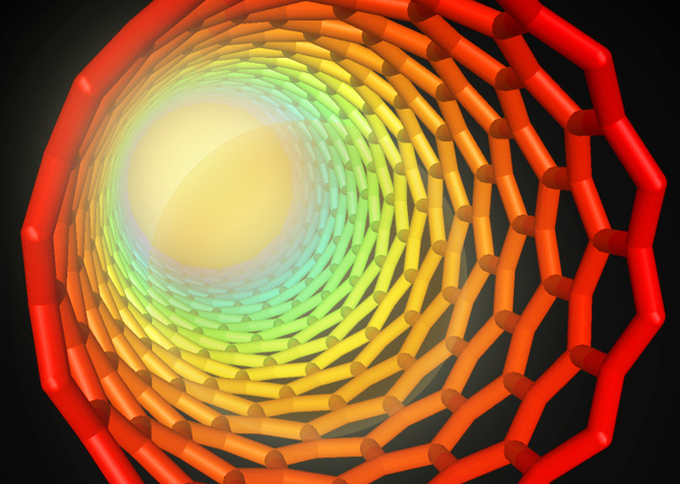 Este proceso, basado en las potencialidades de los nanotubos de carbono (imagen) y en el arrastre de electrones producido, constituye una nueva forma de generar energía. Imagen: Christine Daniloff / MIT.
