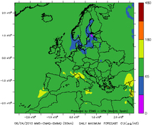 La calidad del aire en las ciudades europeas, medida con la nueva aplicación. Fuente: ENVIRONMENTAL SOFTWARE AND  MODELLING GROUP.