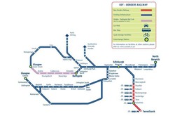 Esquema de recorridos y estaciones de la nueva línea. Imagen: Transport Scotland / Crown Copyright.
