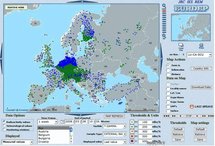 Mapa de radiación gamma. Fuente: EURDEP