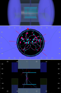 Momento de la colisión. Foto:SuperKEKB. Momento de la colisión. Foto:SuperKEKB.