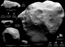 Imágenes a mayor resolución de asteroides y cometas visitados por naves espaciales. Imagen: ESA, NASA, JAXA et al.