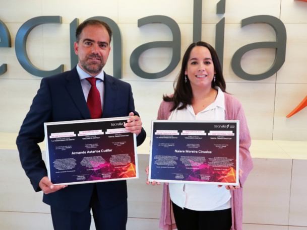 Naiara Moreira Ciruelos y su director de Tesis, Armando Astarloa Cuéllar. Foto:Tecnalia Naiara Moreira Ciruelos y su director de Tesis, Armando Astarloa Cuéllar. Foto:Tecnalia