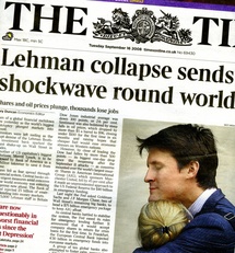 Impacto de la quiebra de Lehman Brothers en la prensa británica. DHD Multimedia Gallery.