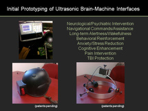 Prototipo inicial del casco emisor de ultrasonidos. Fuente: Tyler Lab.