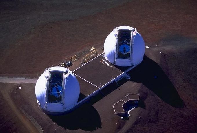 Observatorio Keck de Hawái. Fuente: Wikimedia Commons.