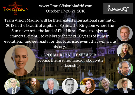 Un robot humanoide inaugurará en Madrid la cumbre futurista mundial TransVision 2018 Un robot humanoide inaugurará en Madrid la cumbre futurista mundial TransVision 2018