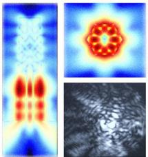 Los ingenieros de UC Berkeley han logrado desarrollar nanoláseres sobre una superficie de silicio. Imagen: Connie Chang-Hasnain Group.