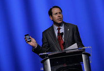 Randall Stephenson, en su intervención ante el World Mobile Congress. (AT&T)