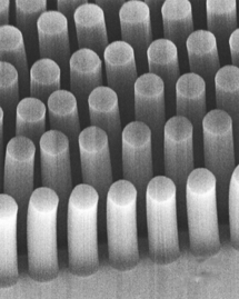Nanotubos de carbono del dispositivo microfluídico. Fuente: MIT.