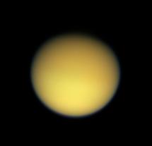 Imagen de Titán tomada por la sonda Cassini-Huygens. Fuente: NASA.