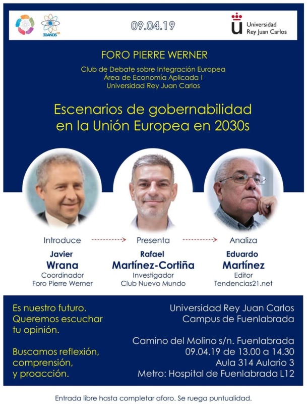 Nuevo debate sobre gobernabilidad europea en 2030 con el Club Nuevo Mundo