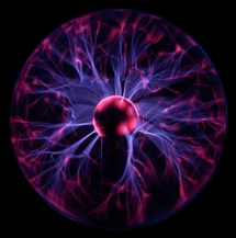 Lámpara de plasma. Fuente: Wikimedia Commons.