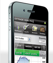 Aplicación de depósito bancario para iPhone. Fuente: E * Trade.