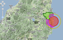 Este mapa muestra las zonas de evacuación tras el desastre de Fukushima. Fuente: WorldMap.